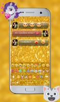 Gold Glitter Emoji Keyboard - Gold Emoji Keyboard 截图 3
