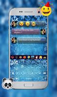 frozen Emoji keyboard theme -Winter Keyboard Theme ภาพหน้าจอ 1