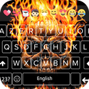 Fire Skull Emoji Keyboard Theme APK