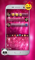 Cute Pink Emoji Keyboard theme Ekran Görüntüsü 1