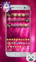 Cute Pink Emoji Keyboard theme Ekran Görüntüsü 3
