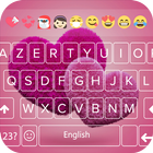 I Love You Keyboard Theme - Pink Heart keyboard simgesi