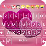I Love You Keyboard Theme - Pink Heart keyboard ไอคอน