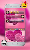 I Love You Keyboard Theme - Pink Heart keyboard ภาพหน้าจอ 1