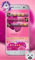 I Love You Keyboard Theme - Pink Heart keyboard Ekran Görüntüsü 3