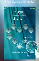 lock screen - water heart اسکرین شاٹ 1