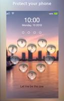 lock screen - water heart اسکرین شاٹ 2