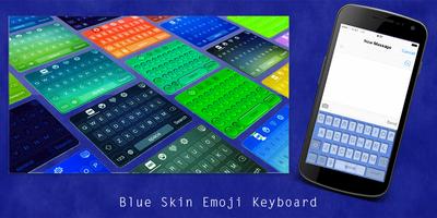 Blue Skin Emoji Keyboard ポスター