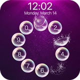 lock screen bubble circle icône