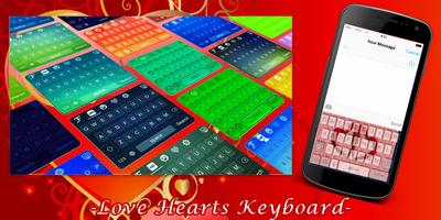 Love Hearts Keyboard Affiche