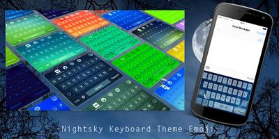 Nightsky Keyboard Theme Emoji Affiche