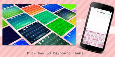 Pink Bow GO Keyboard Theme Poster