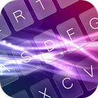 Purple Neon Keyboard Themes icône