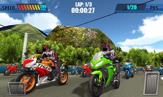 Fast Rider Moto Bike Racing Poster