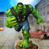 Monster BigMan Fighting SuperHero City Star icon