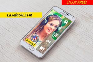 La Jefa 98.5 City of mcallen الملصق