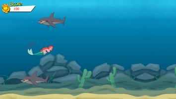 Poster Mermaid Ariel Shark Attack