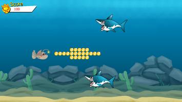 Lantern Fish Shark Attack Affiche