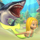 attaque de requin sirène icône
