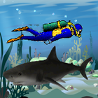 ataque de tiburón icono