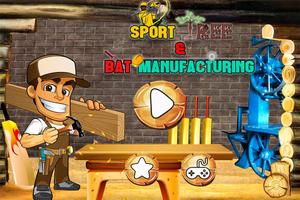 Bat Making Factory For Cricket Games Affiche