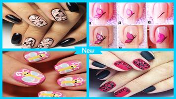 Easy Retro Butterfly Nail Art ポスター