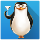 Pinguin skiing icon