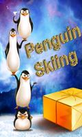 Pinguin skiing poster