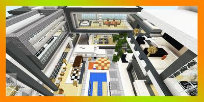 Tremendous Modern House. Map for MCPE Affiche