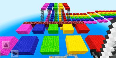 Rainbow Parkour Race. Map for MCPE captura de pantalla 1