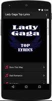 Lady Gaga Top Lyrics Affiche