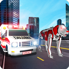 Ambulance américaine transform robot jeu robot icône