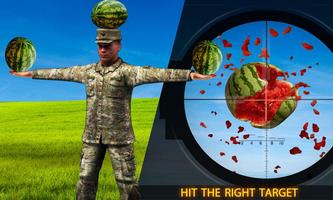 Water melon Shooter: US Army Apple Shooting Game پوسٹر