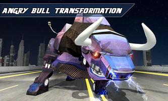 Angry Bull Attack Robot Transforming: Bull Games Affiche