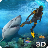 Requin Attaque chasse sous 3D