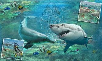 Tiburón Ataque Lanza Pesca 3D captura de pantalla 1