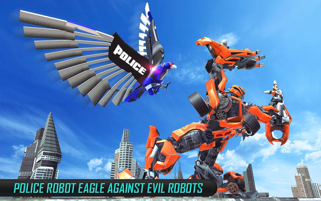 Usa Polizei Roboter Auto Cop Adlerspiel Verwandeln Fur Android Apk Herunterladen