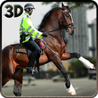 montado polícia cavalo rider ícone