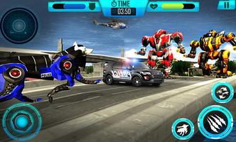 Wolf Robot Police Copter Games screenshot 2