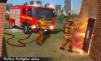 Fire Truck: Firefighter Game Affiche
