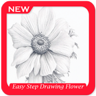 Easy Step Drawing Flower Tutorial icône