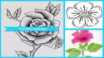 Easy Step Drawing Flower Tutorial Affiche