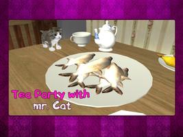 Tea Party With Mr. Cat Affiche