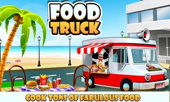 Comida rápida de camiones de comida rápida juego d Poster