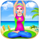 Гимнастика Йога Девочка Фитнес макияж: одеваются APK
