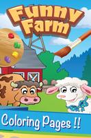 Farm Animal Villege Color Book Poster