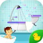 Bebê jogo de quebra-cabeça de banho para crianças ícone