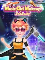 Music Girl Makeup Spa Salon Affiche