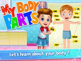 Mijn lichaamsdelen - menselijk lichaam delen-poster