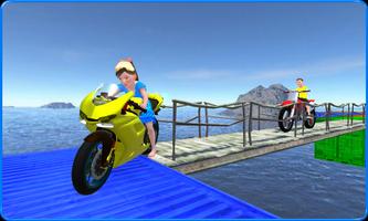 Kids Impossible Monster Motorbike Stunts screenshot 2